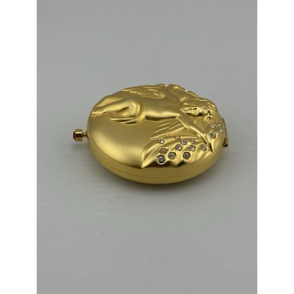 Estee Lauder January Angel Lucidity Pressed Powder Compact Red Crystal Knob - Picture 6 of 12